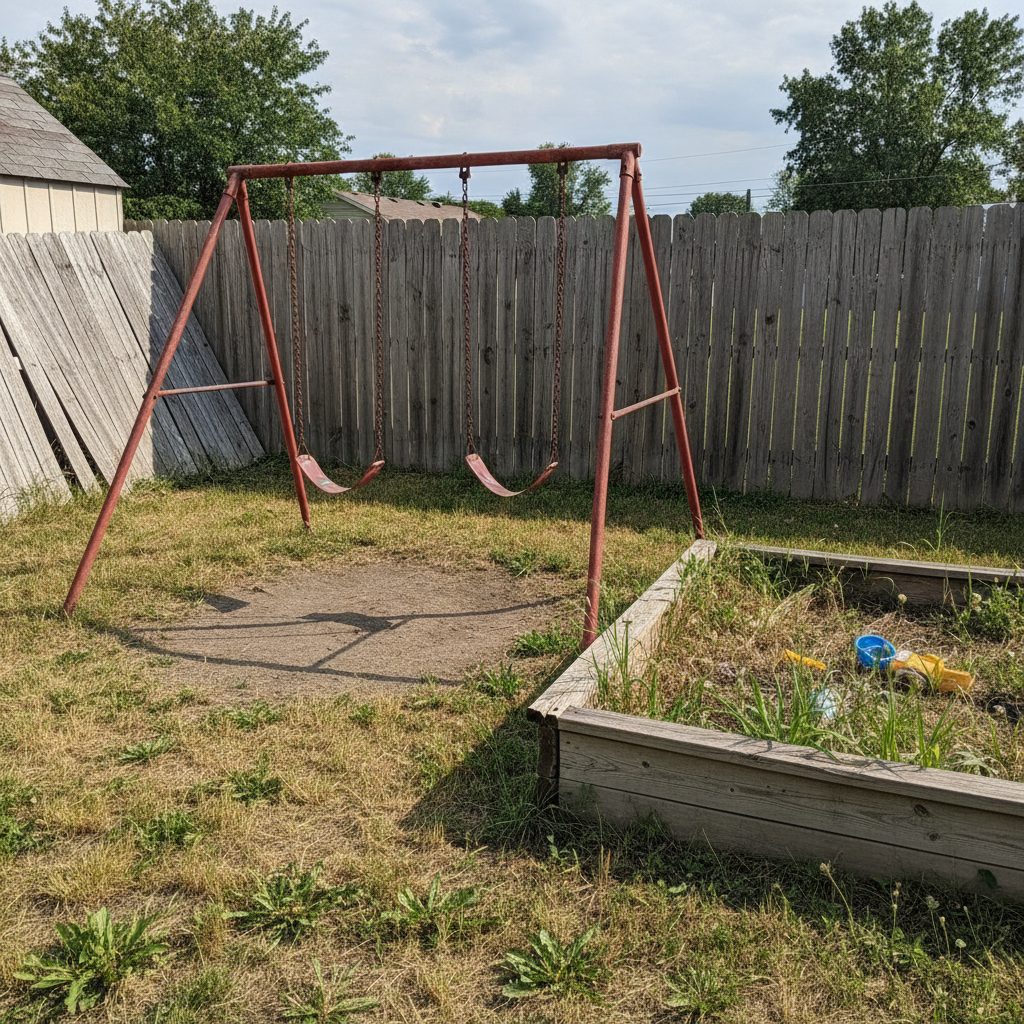 Before: the original yard photo
