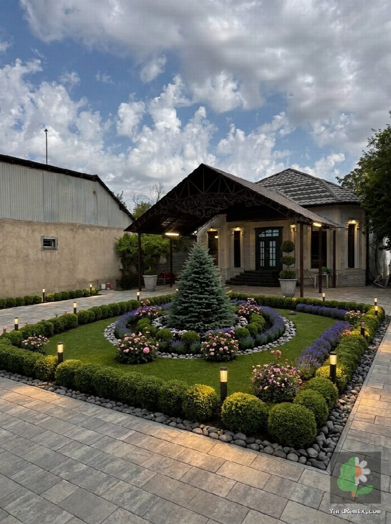 After: the yard remixed into Professional Curb Appeal by YardRemix AI