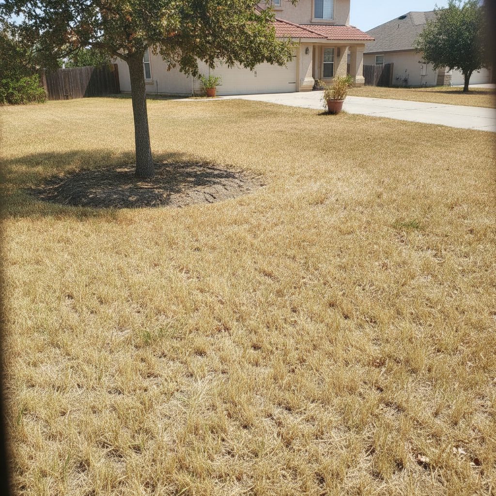 Before: the original yard photo