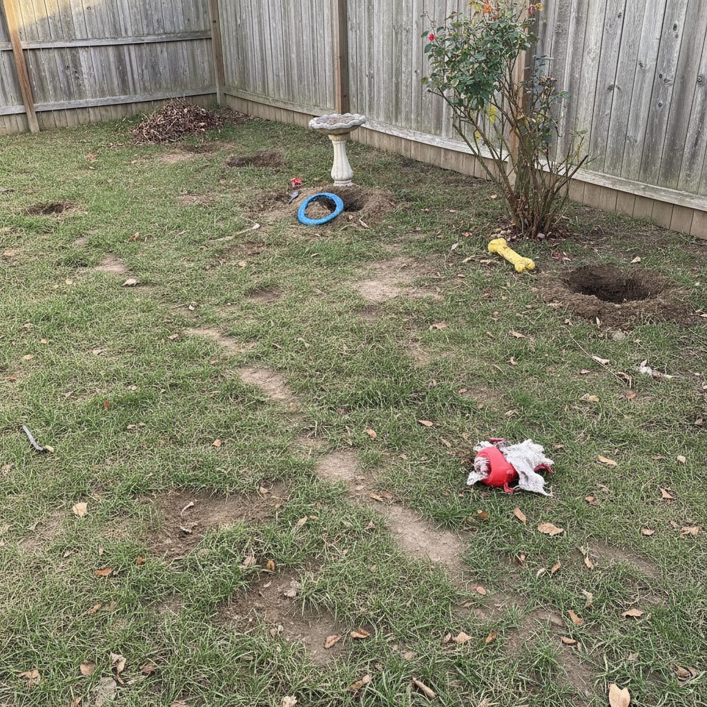 Before: the original yard photo