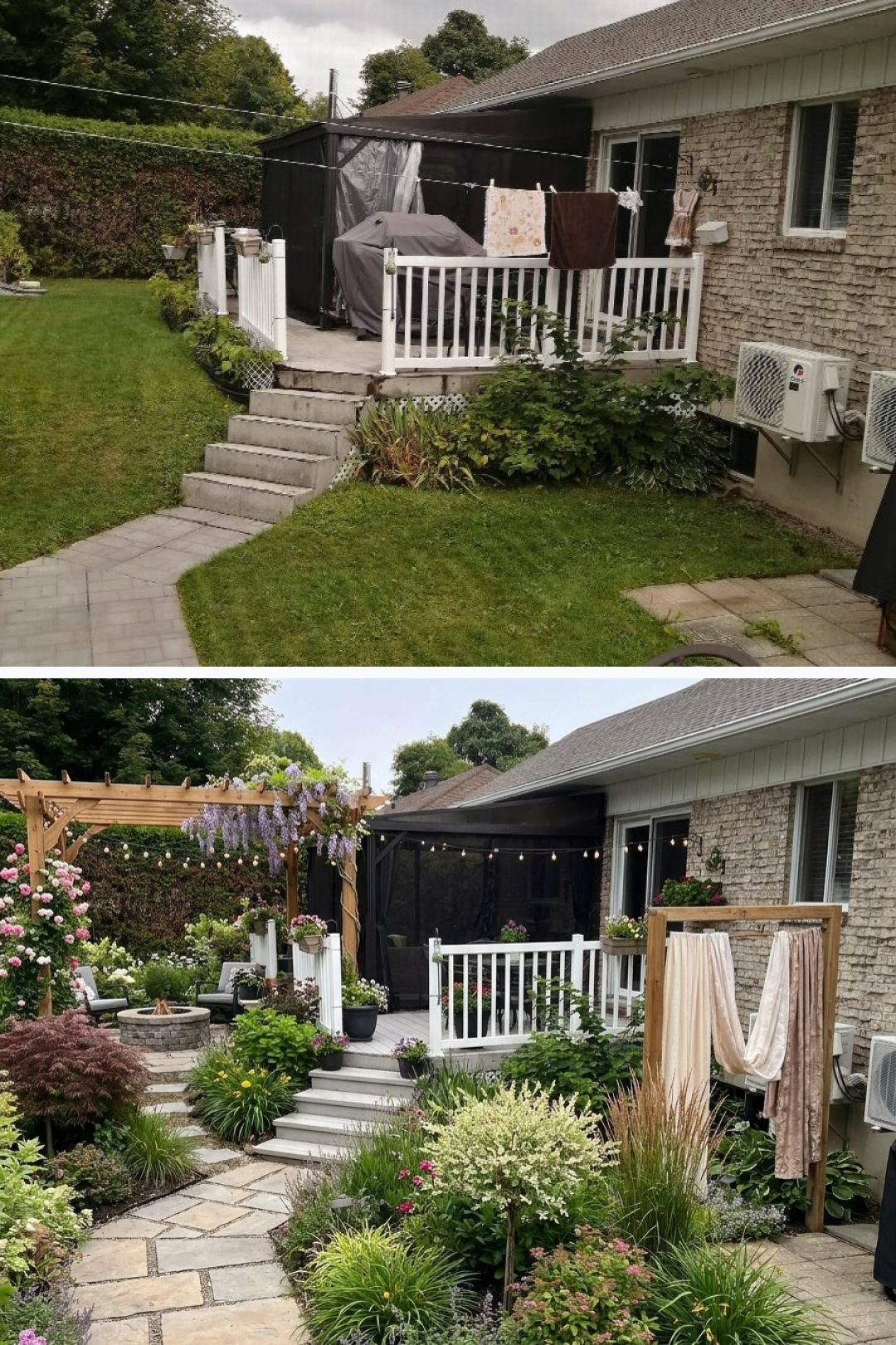 Before and after: yard remixed into Surprise Me with YardRemix AI