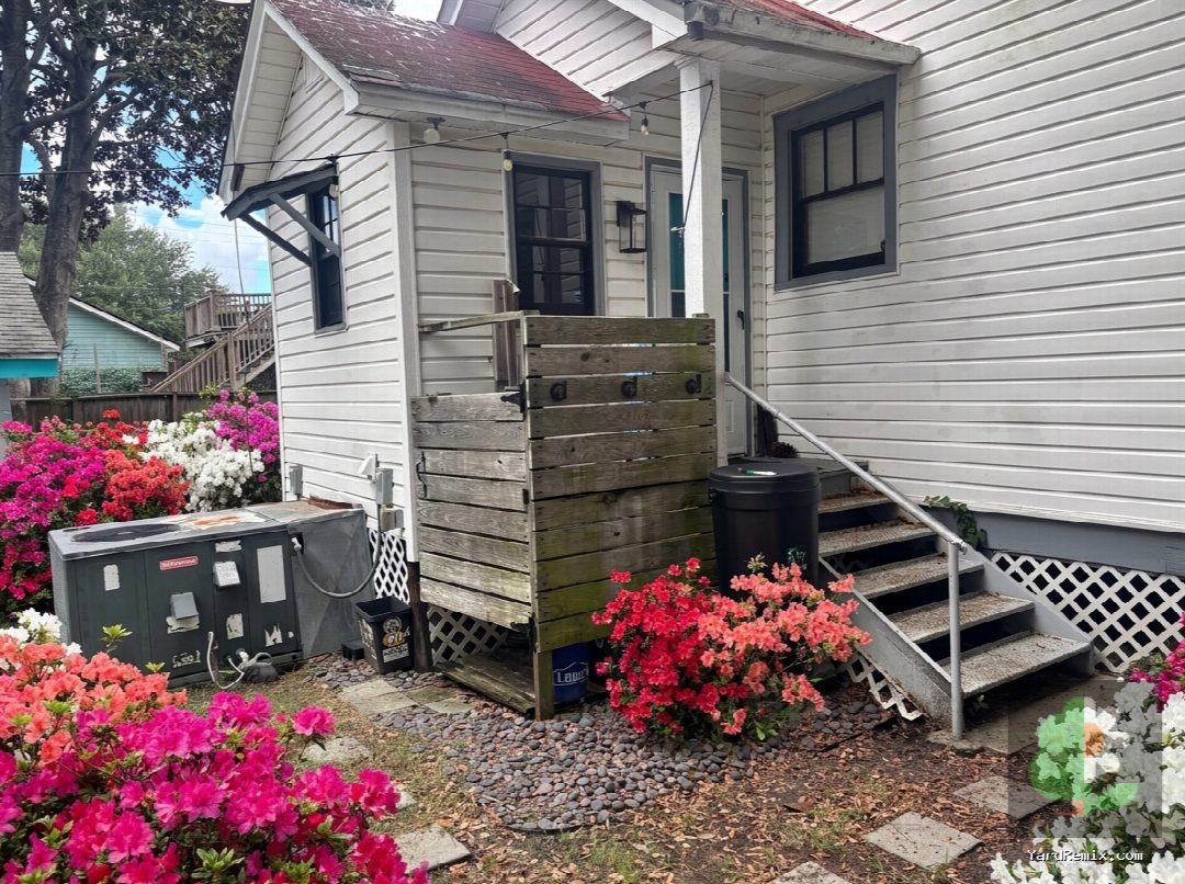 After: the yard remixed into Azaleas by YardRemix AI