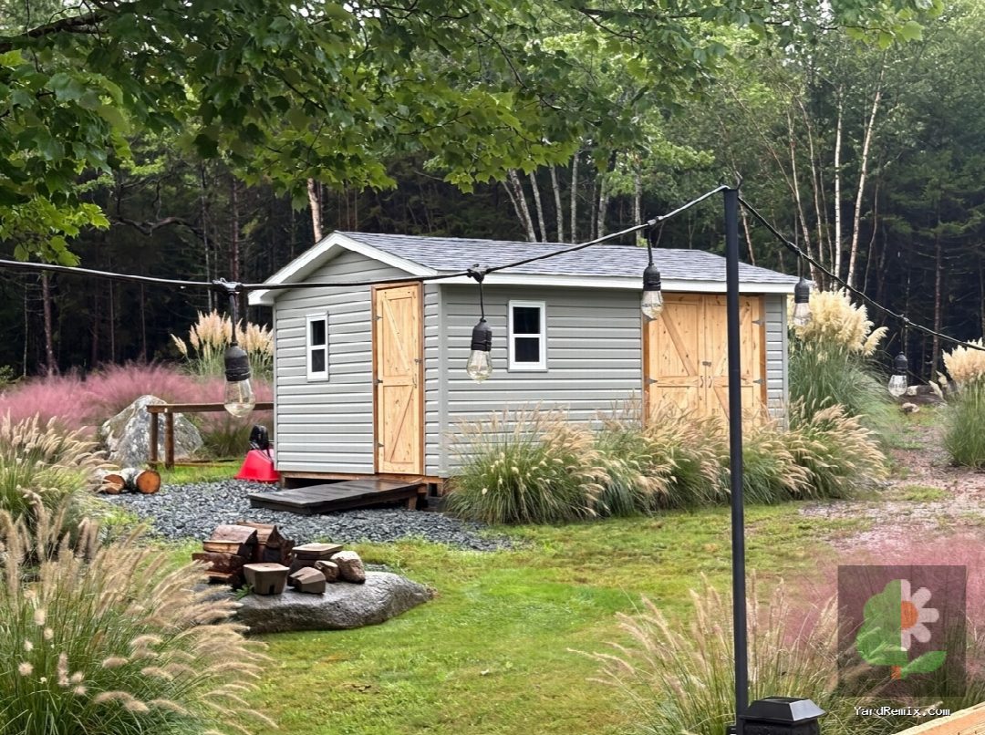 After: the yard remixed into Ornamental Grasses by YardRemix AI