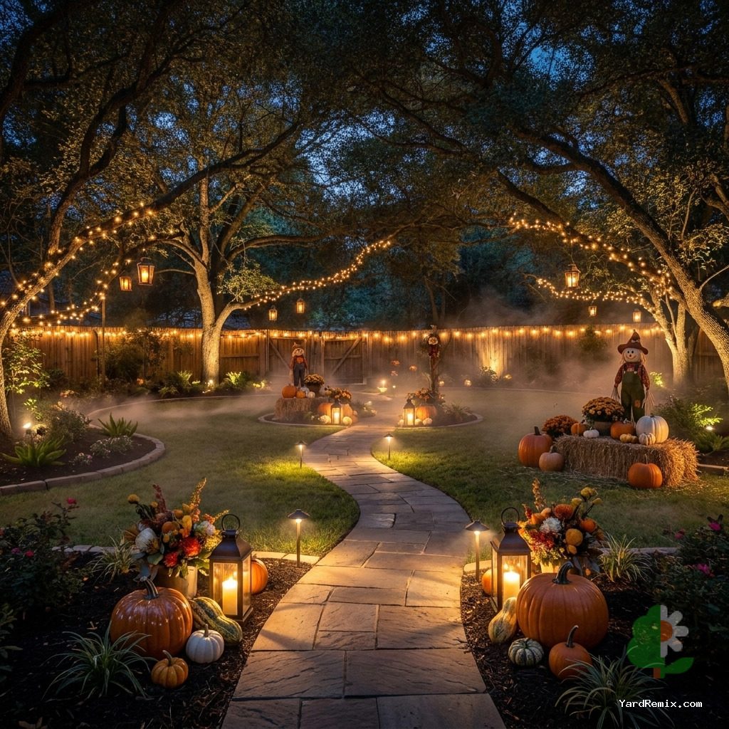 After: the yard remixed into Spooky Season by YardRemix AI