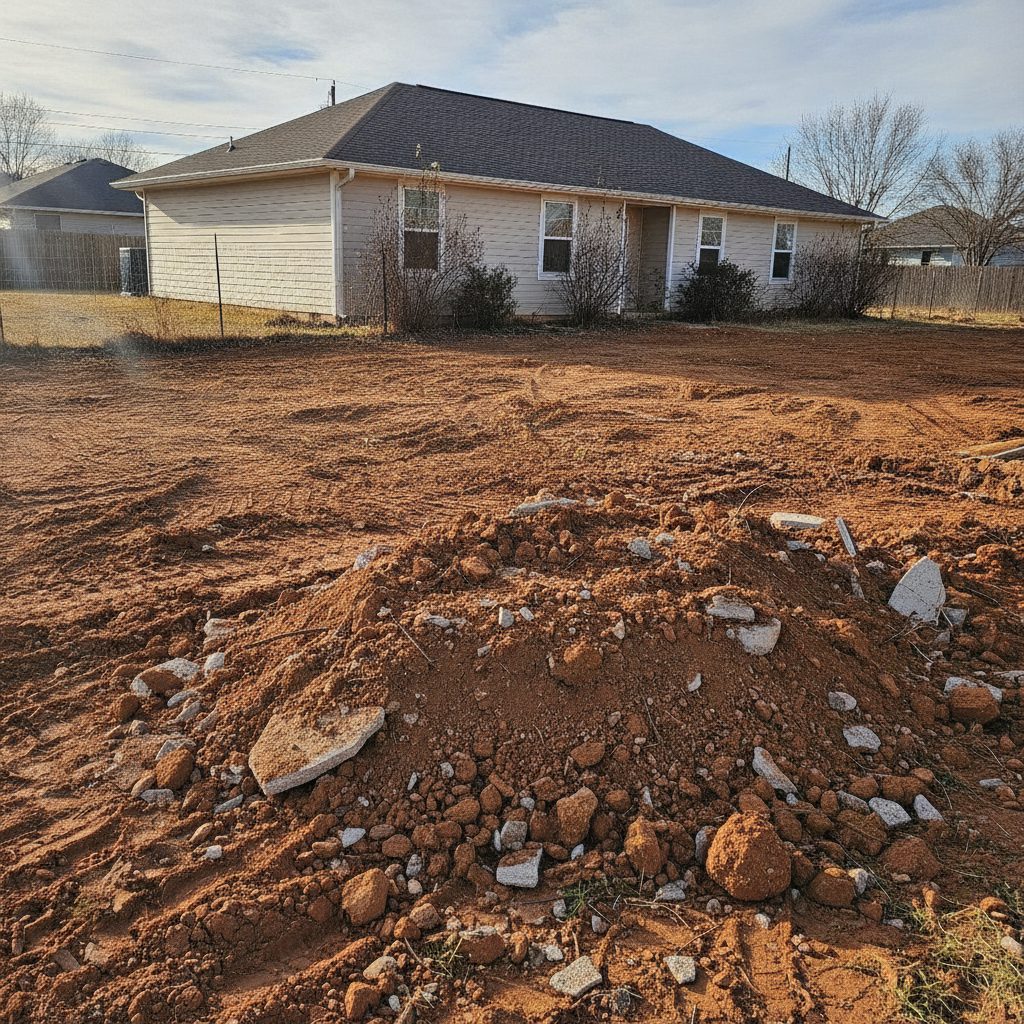 Before: the original yard photo