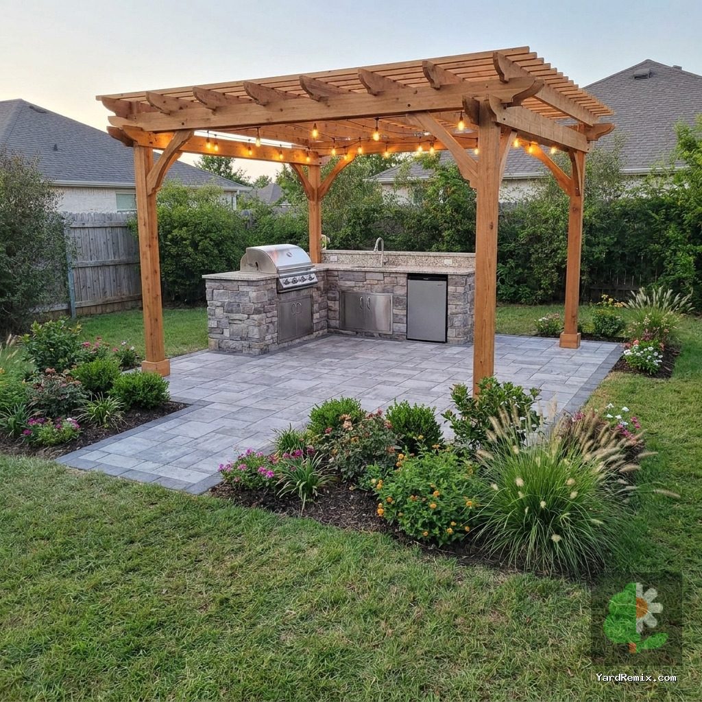 After: the yard remixed into AI yard makeover by YardRemix AI