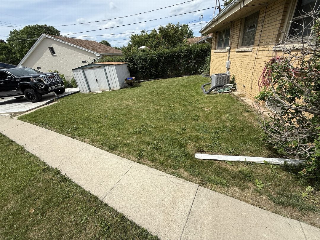 Before: the original yard photo