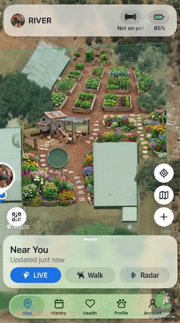 After: the yard remixed into AI yard makeover by YardRemix AI