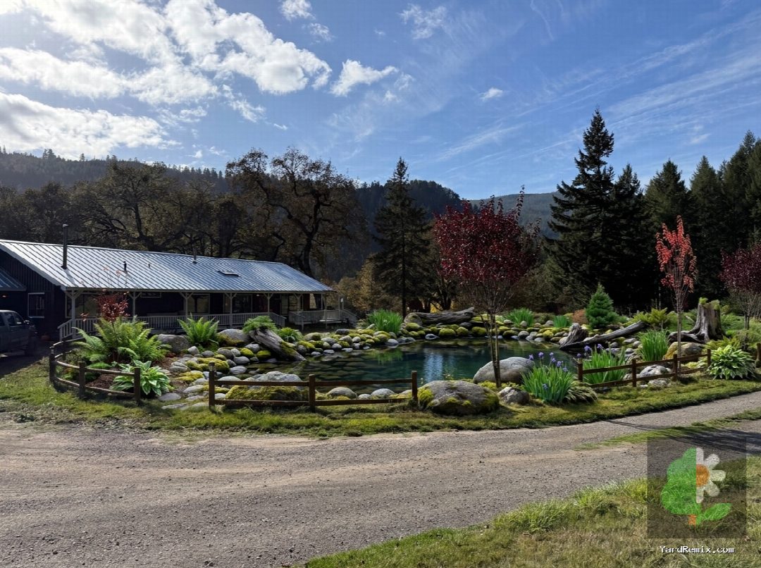 After: the yard remixed into AI yard makeover by YardRemix AI
