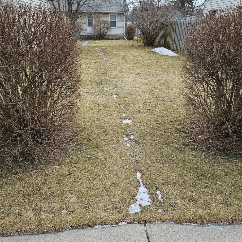 Before: the original yard photo