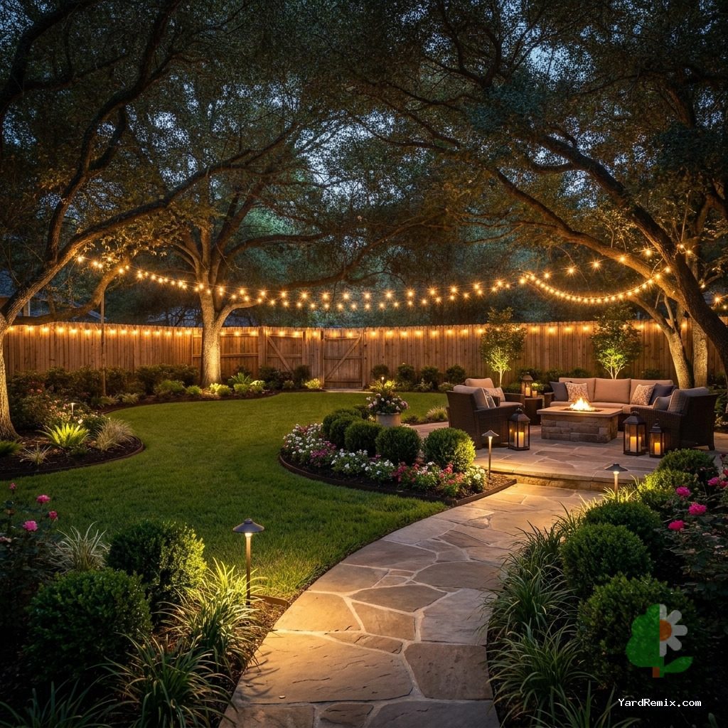 After: the yard remixed into Elegant Night by YardRemix AI