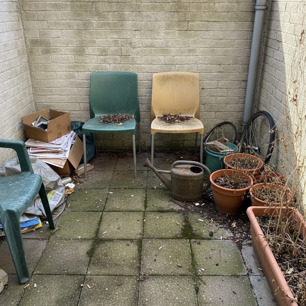 Before: the original yard photo