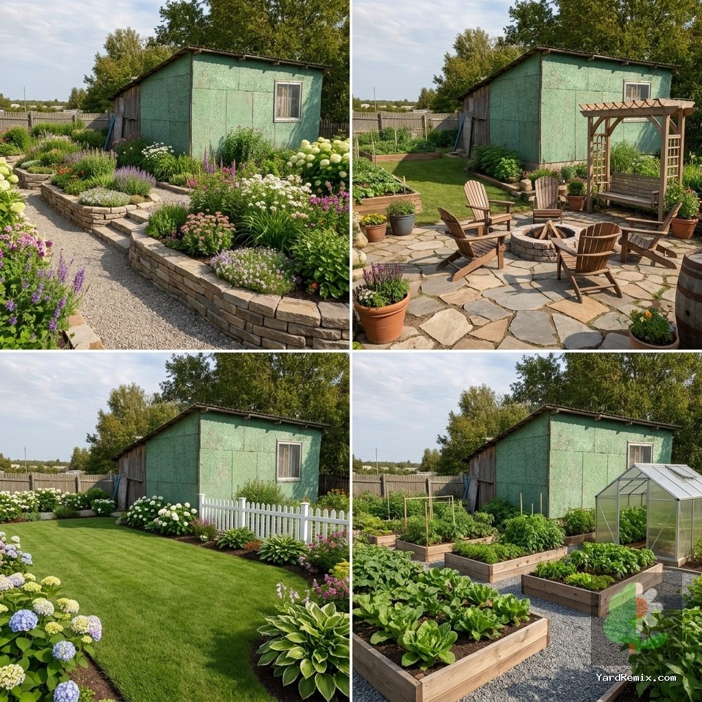 After: four AI remix ideas for this yard