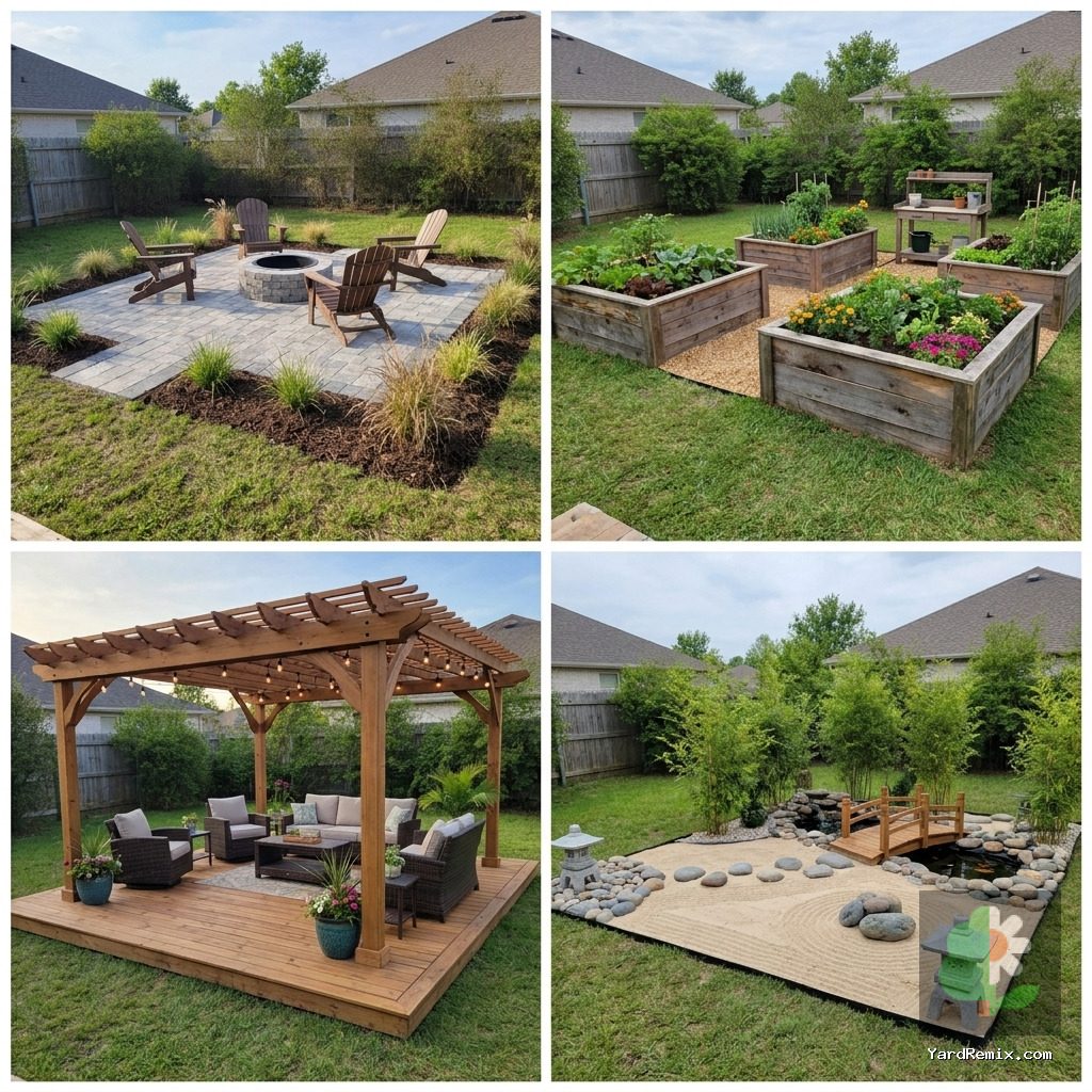 After: four AI remix ideas for this yard