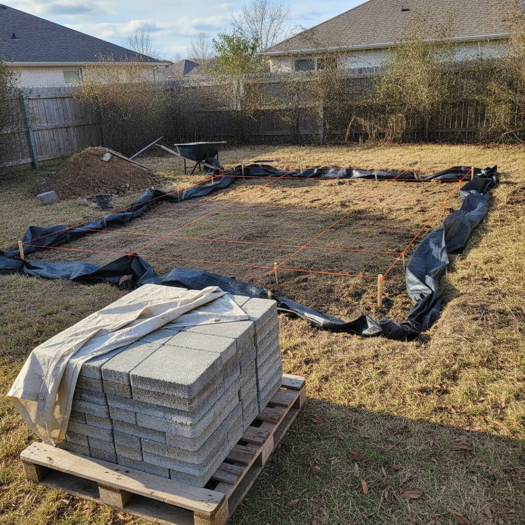 Before: the original yard photo