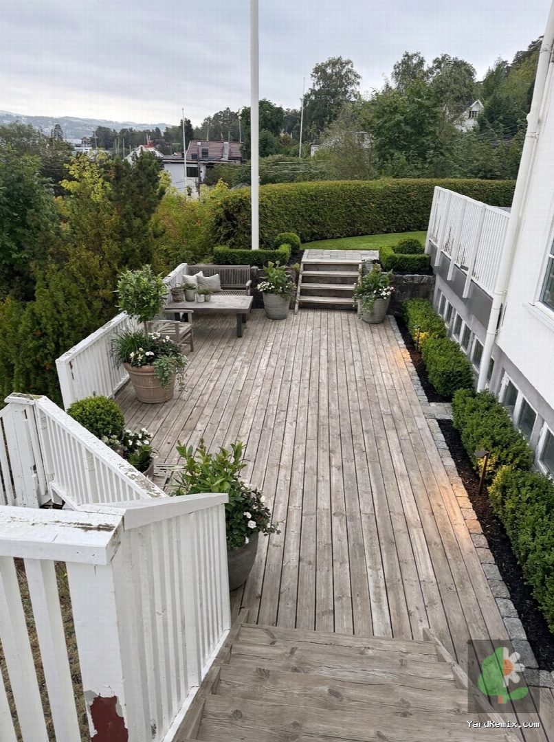 After: the yard remixed into Professional Curb Appeal by YardRemix AI
