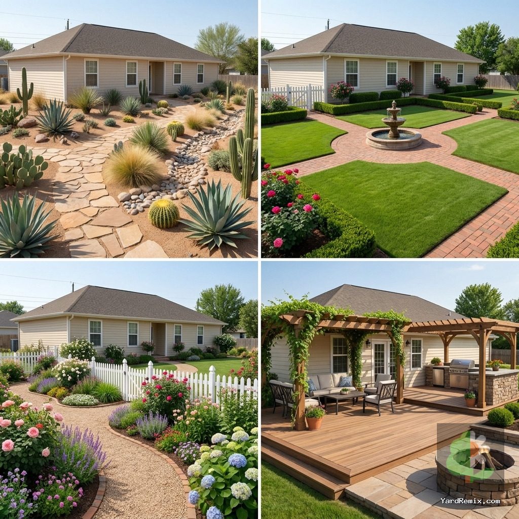 After: four AI remix ideas for this yard