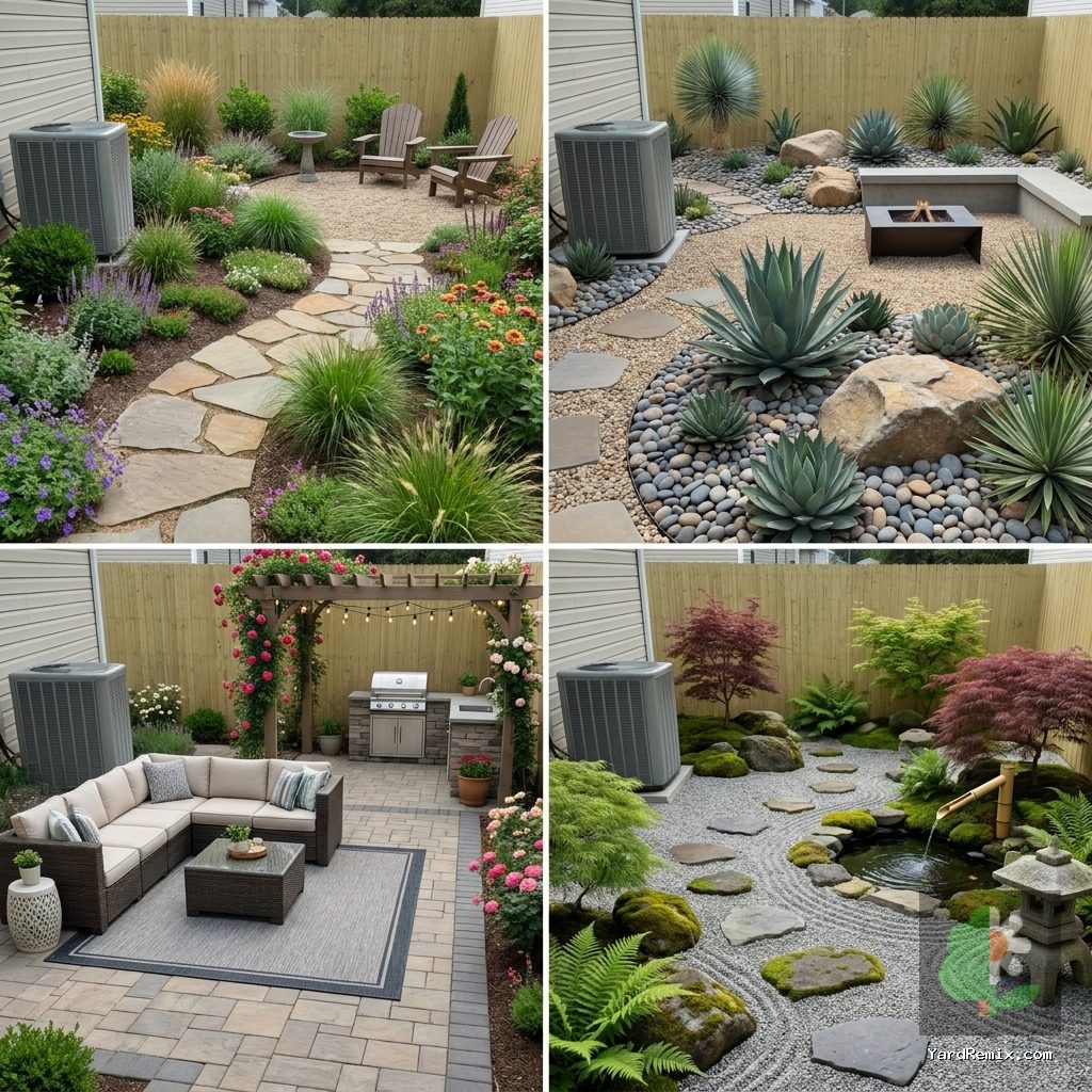 After: four AI remix ideas for this yard