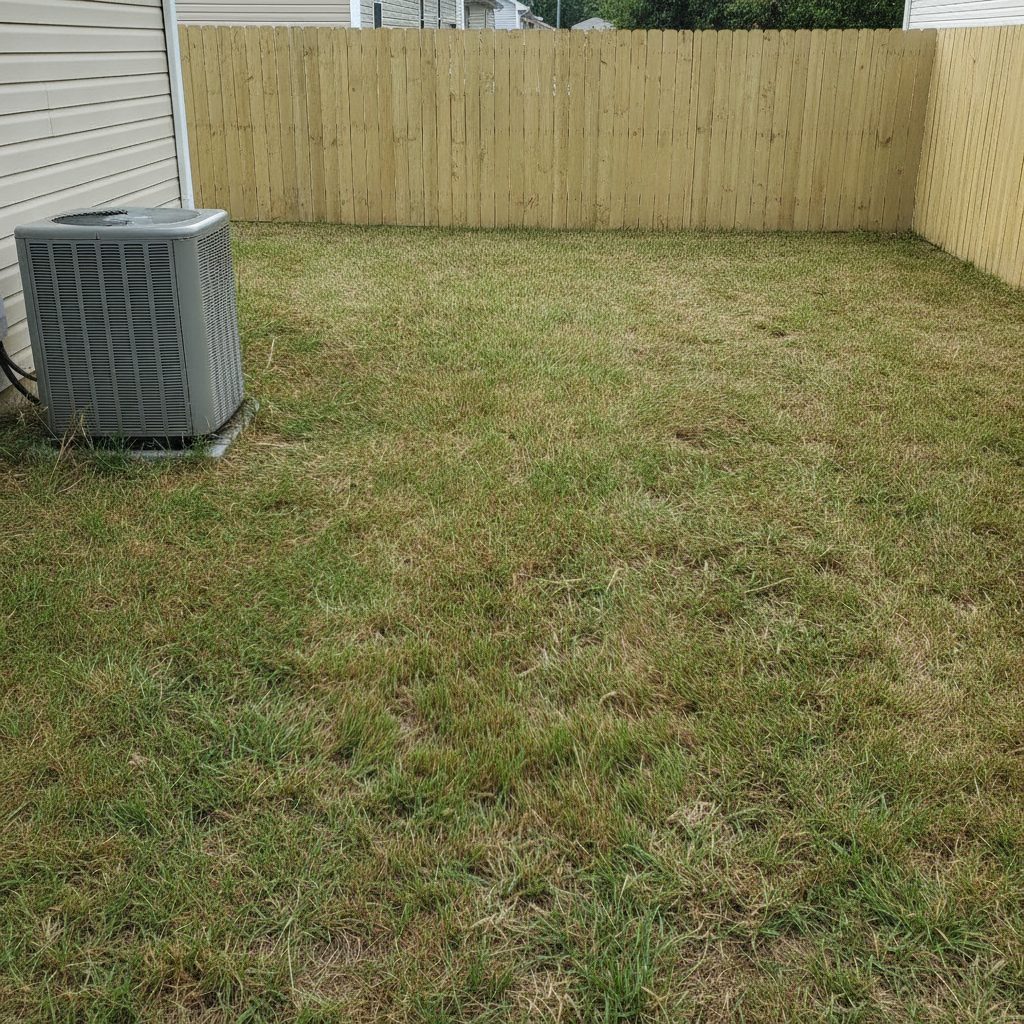 Before: the original yard photo