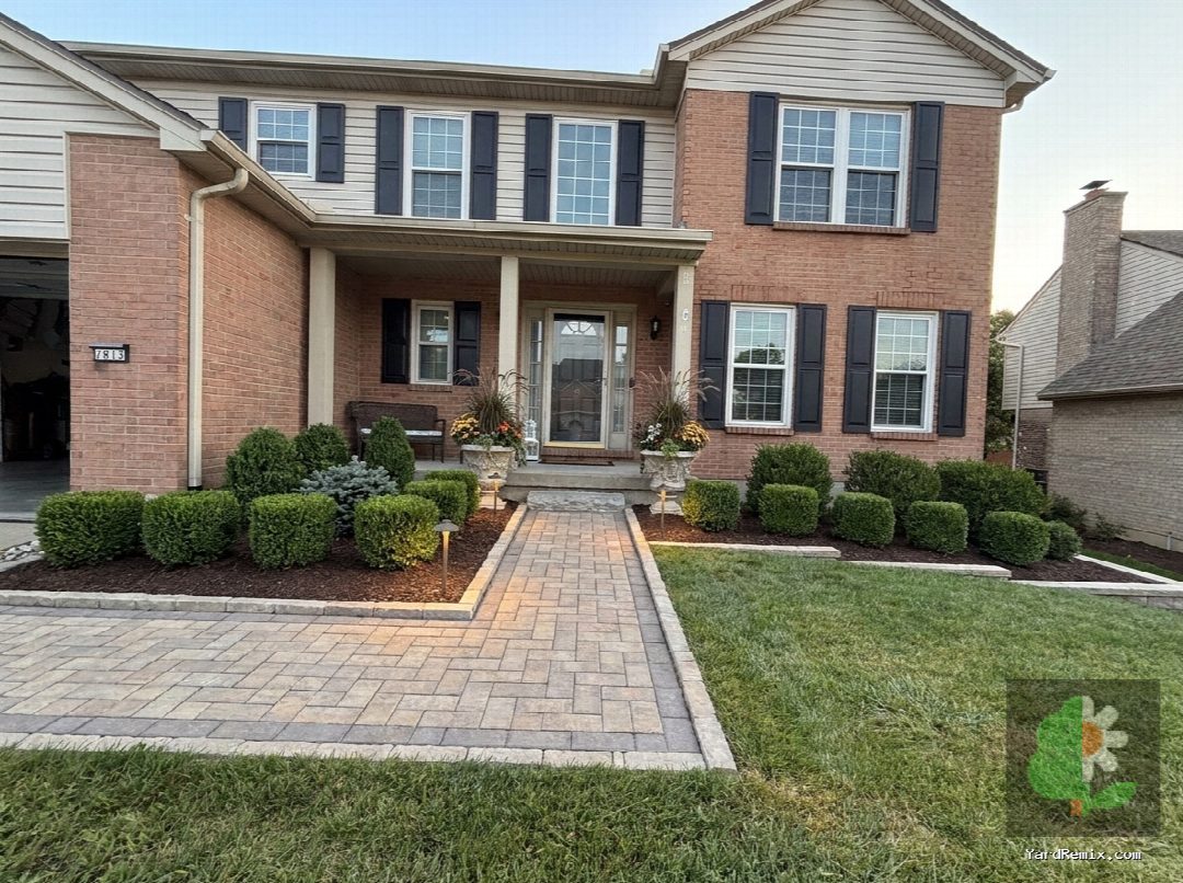 After: the yard remixed into Professional Curb Appeal by YardRemix AI