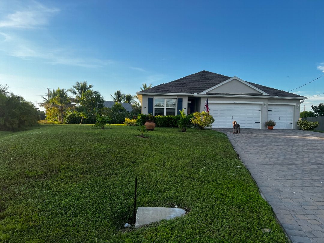 Before: the original yard photo