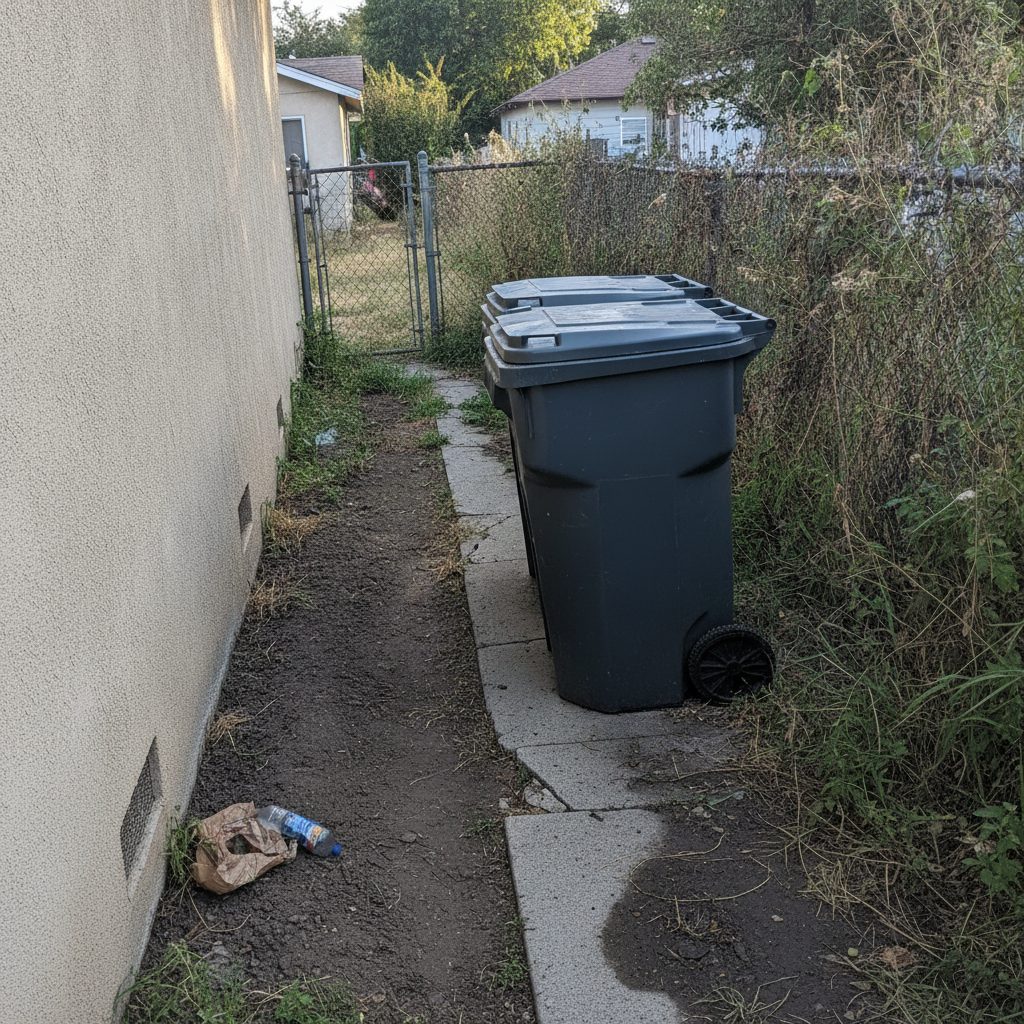 Before: the original yard photo