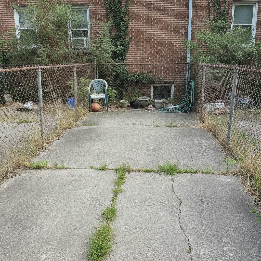 Before: the original yard photo