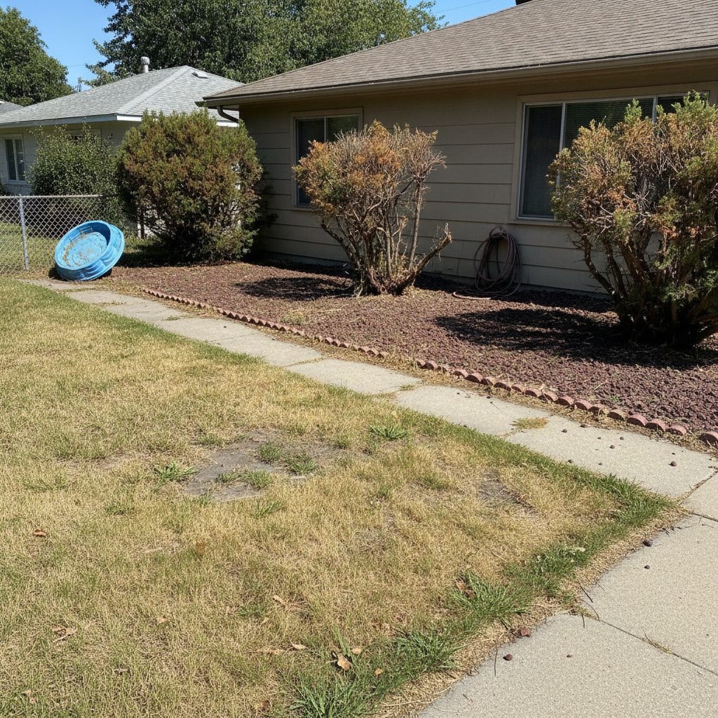 Before: the original yard photo