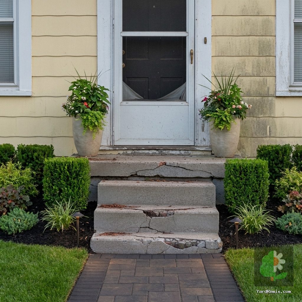 After: the yard remixed into Professional Curb Appeal by YardRemix AI