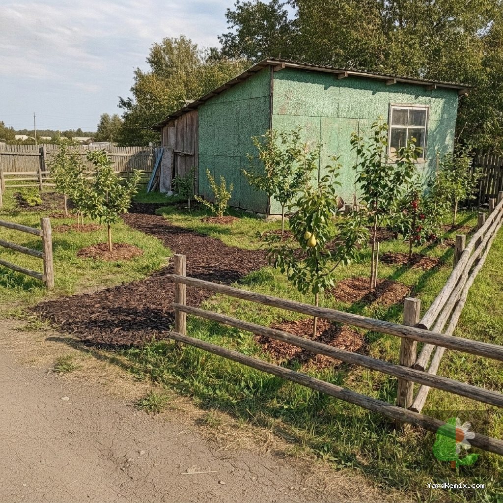 After: the yard remixed into AI yard makeover by YardRemix AI