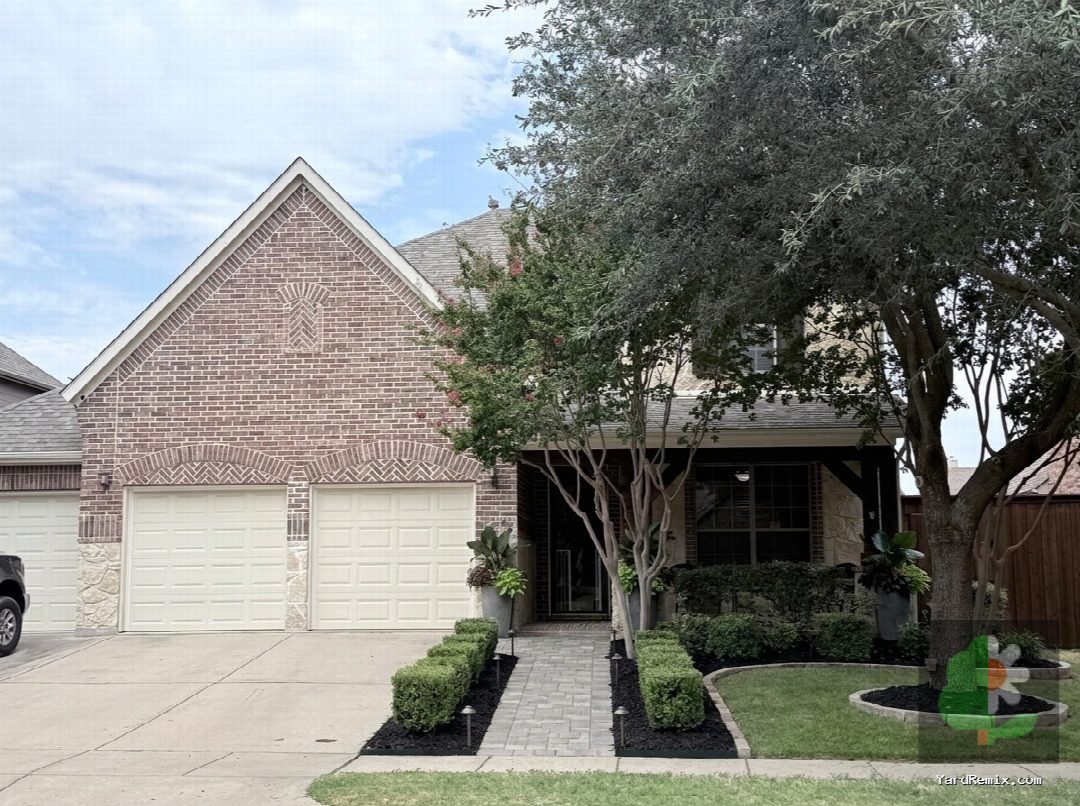 After: the yard remixed into Professional Curb Appeal by YardRemix AI