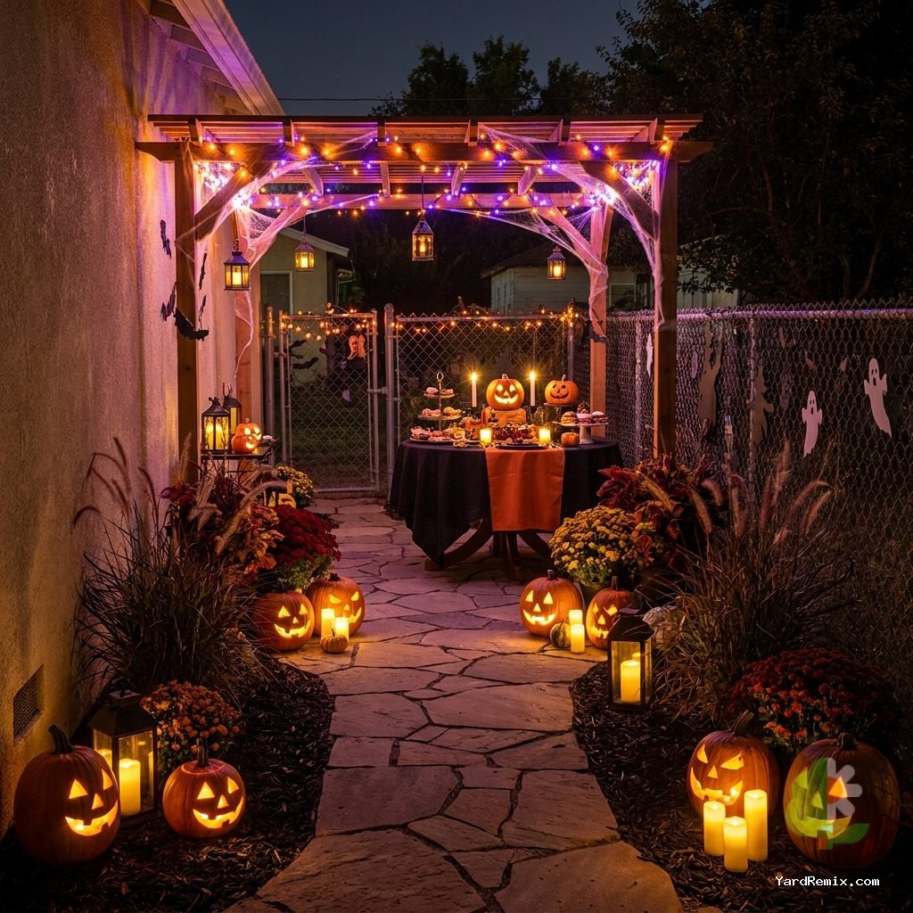 After: the yard remixed into Halloween Party by YardRemix AI