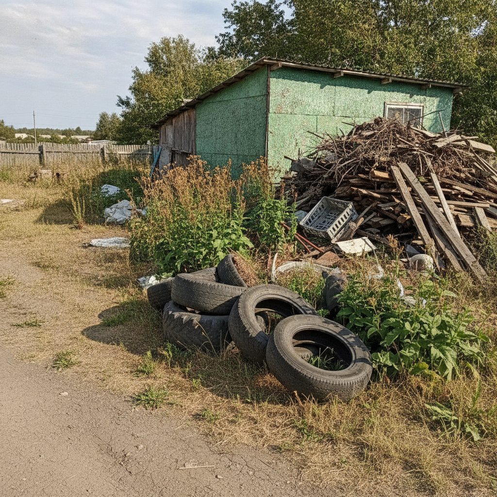 Before: the original yard photo