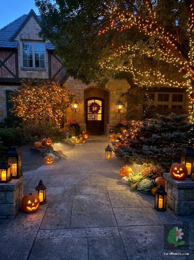After: the yard remixed into Spooky Season by YardRemix AI