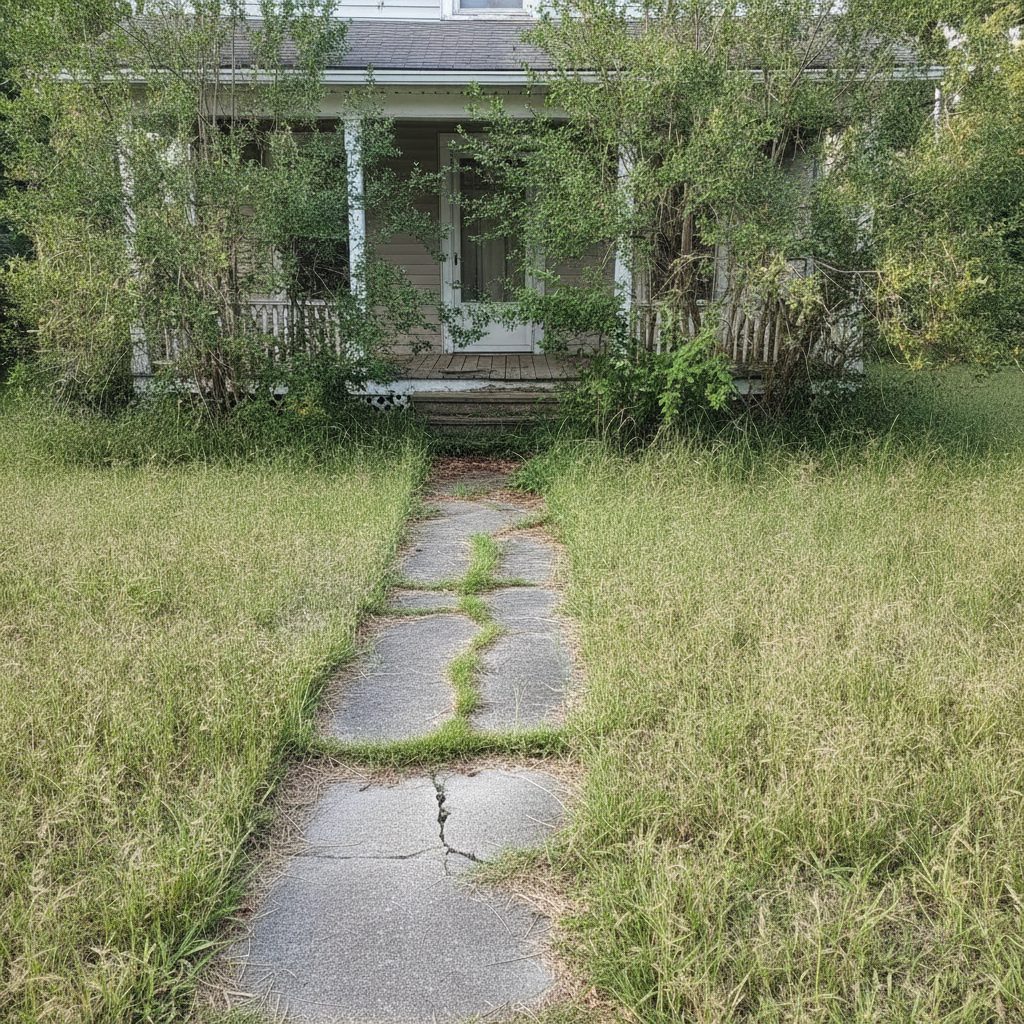 Before: the original yard photo