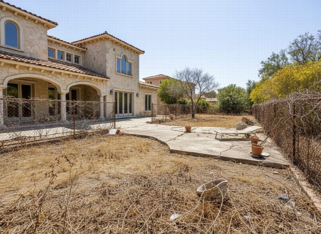 Before: the original yard photo